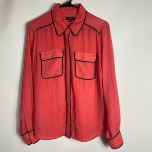 Premise Studio Coral Pink Blouse Size Med